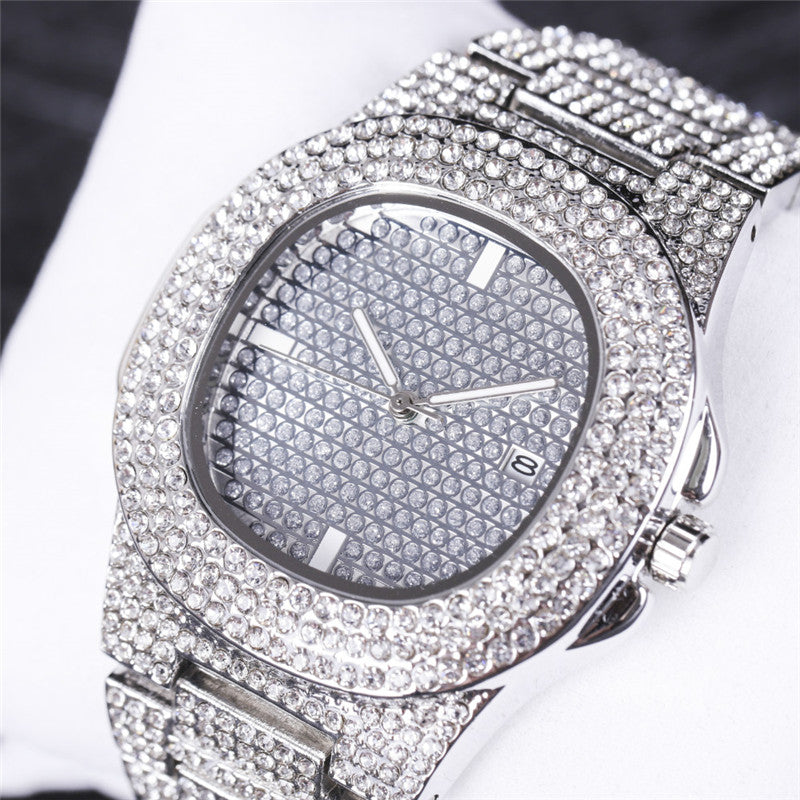 ICE WATER Fancy Watch & Zirconia Number 1 Crown Necklace 2 Piece Watch Sets