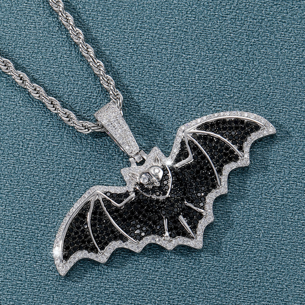 ICE WATER Silver zirconia Bat Pendant