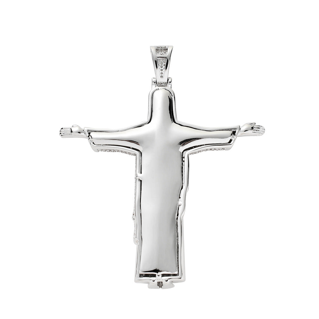 ICE WATER Hip Hop Jesus Cross Cubic Zirconia Pendant