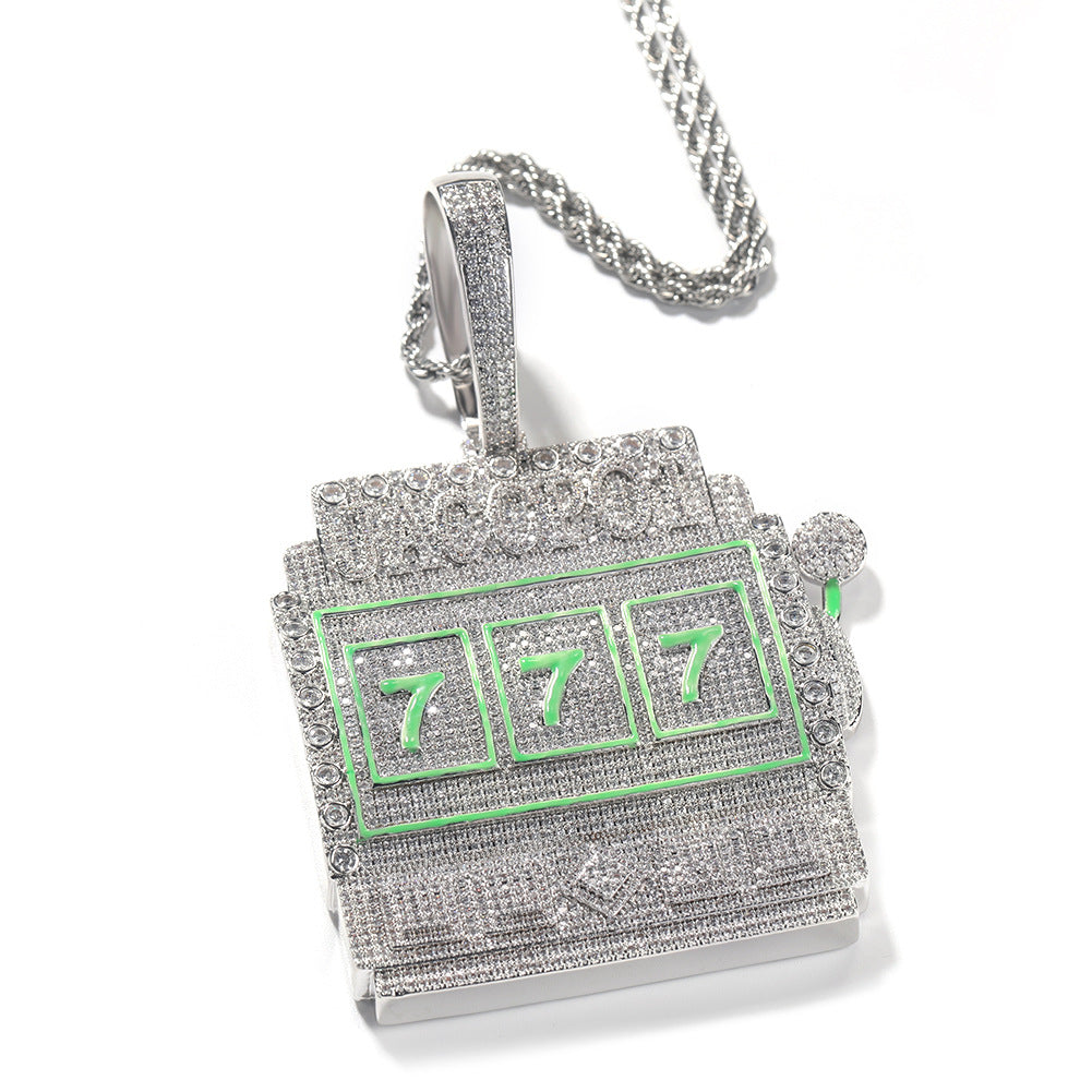 ICE WATER Luminous 777 Pendant, Copper Inlaid Zirconia