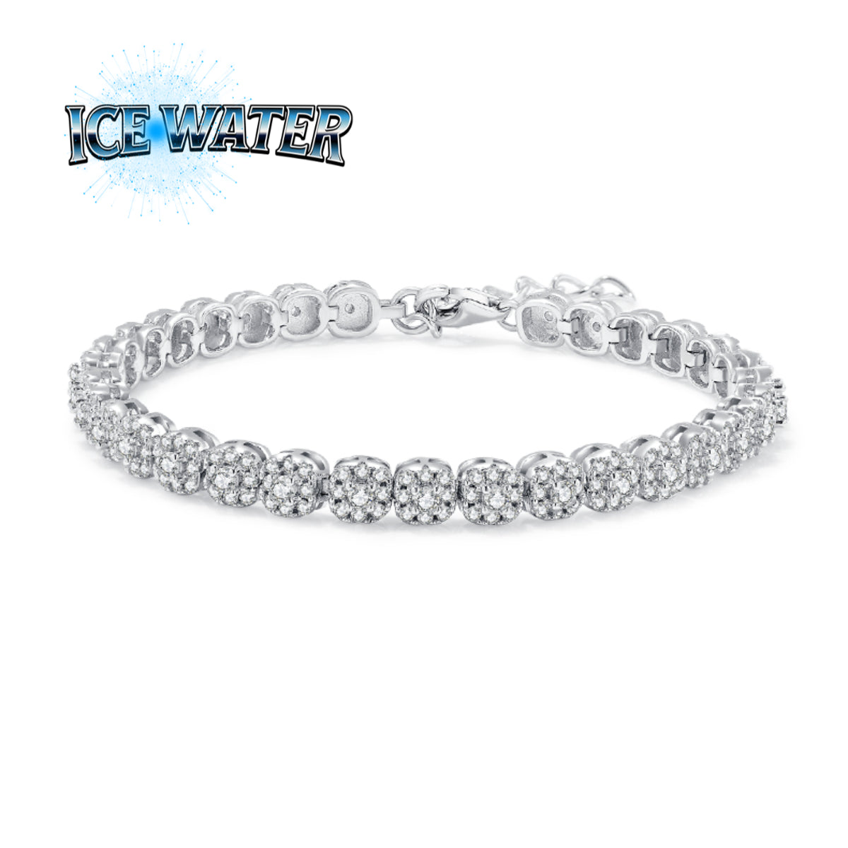 Moissanite 2MM square shape tennis bracelet chain Jewelry