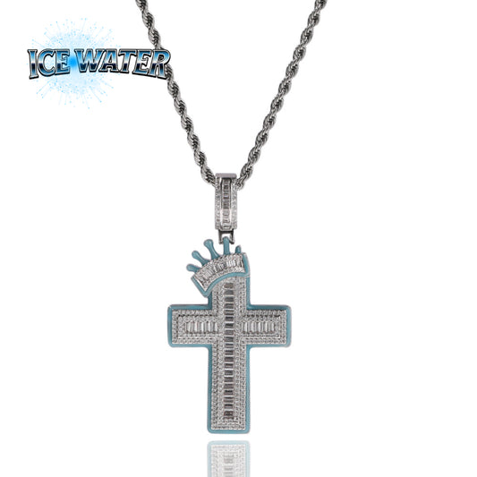 ICE WATER Luminous Cross Charm zirconia Pendant