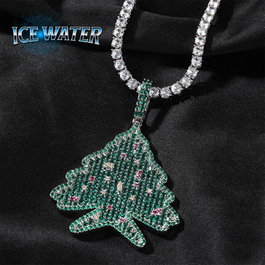 ICE WATER Christmas tree zirconia pendant