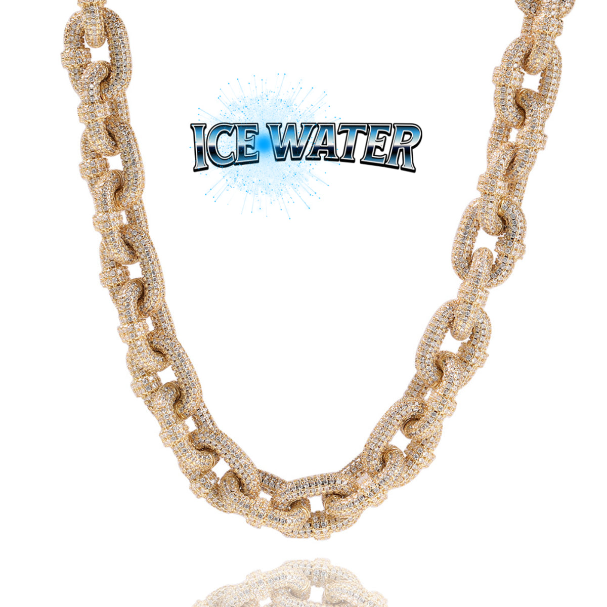 ICE WATER 14MM Chain Hip Hop Heavy Long Zircon Necklace