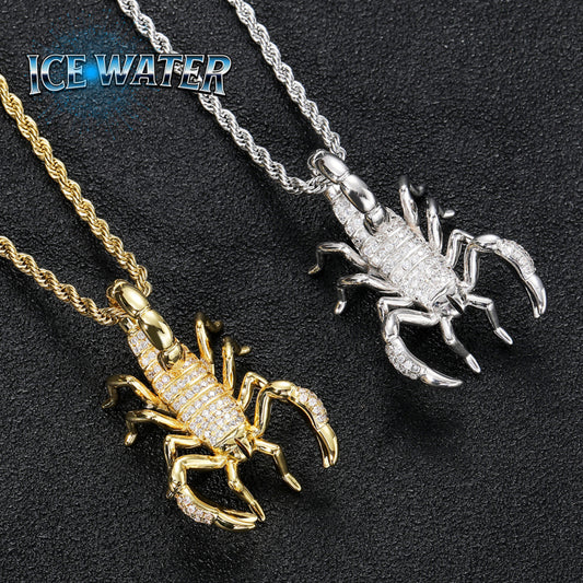 ICE WATER Scorpion zirconia Pendant Hip Hop style