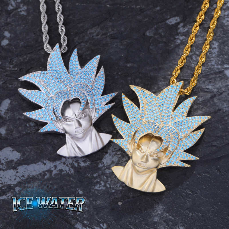 ICE WATER Sun Wukong Pendant Necklace copper zirconia